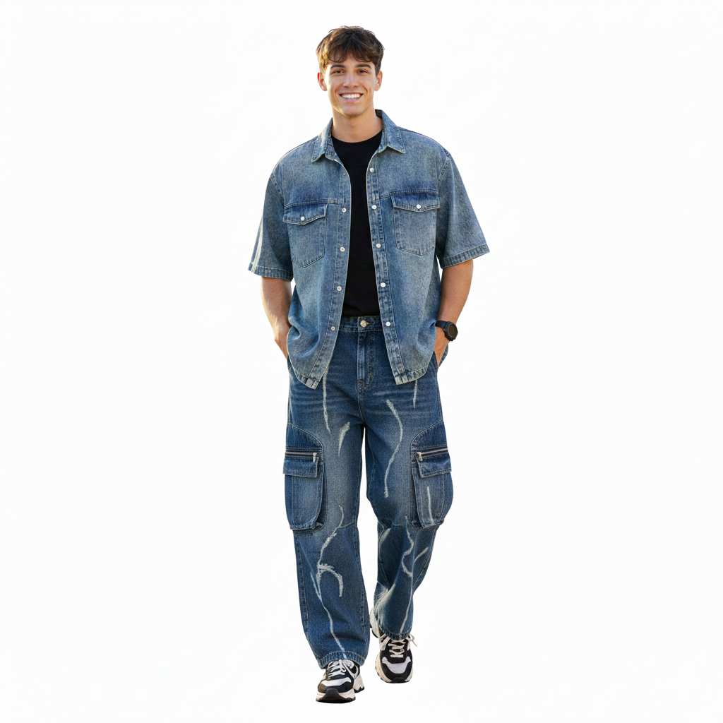 Pantalon Cargo Holgado - Hombre