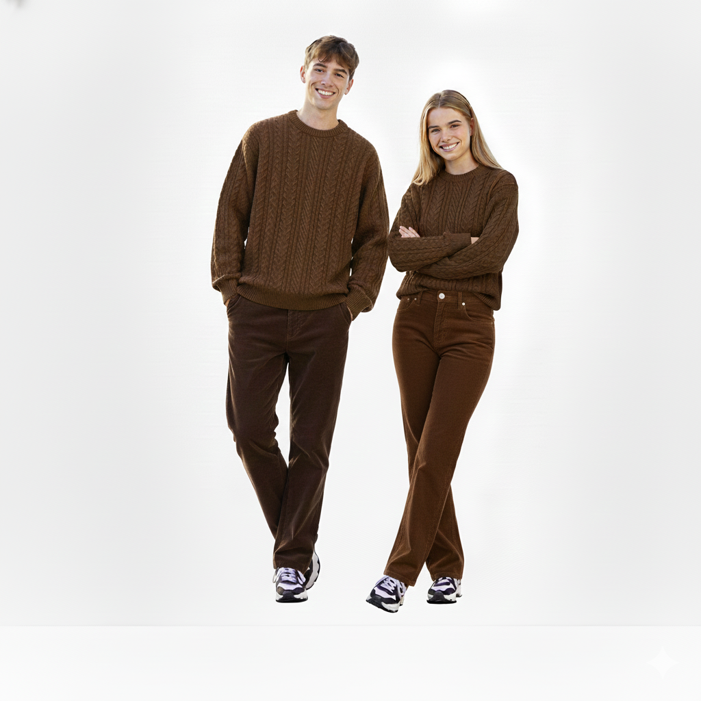 Suéter tejido para parejas