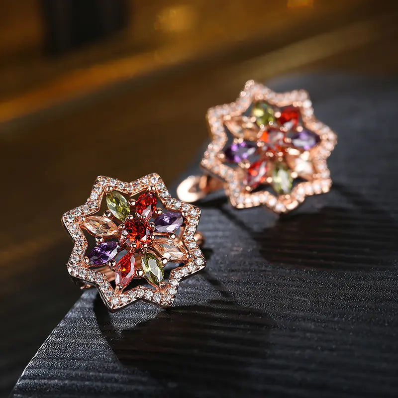 Set Joyería Nupcial Circonitas - Collar y Aretes